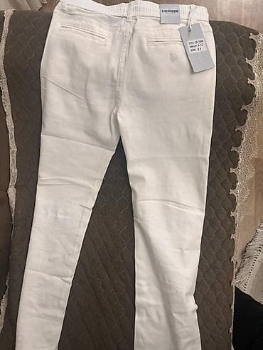 qulaqlı uşaq kombinezonları: Ağ rəngli uşaq şalvarı – LUNTIK - Model: LX-15M - Ölçü: 11 - Qrup — 1