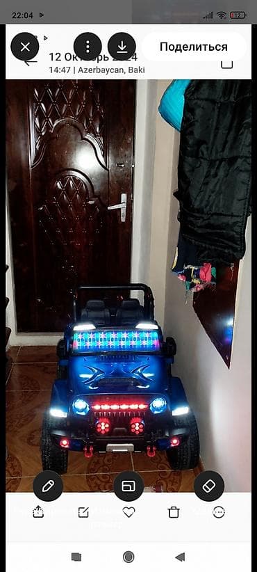 Uşaq üçün elektrik maşınları: Uşaq üçün elektrikli off-road tipli minik avtomobili Çox az heddinden — 2