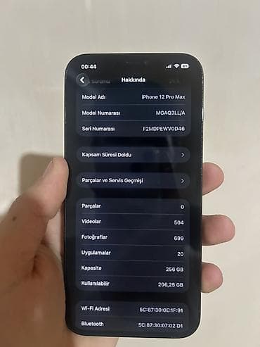 i̇phone 18 pro max: IPhone 12 Pro Max, 256 GB, Pacific Blue, Simsiz şarj, Face ID, Sənədlərlə — 4
