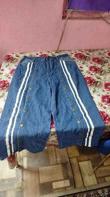 cins şalvar modelleri: Qadın şalvarları dəsti - Model 1: Açıq mavi, yüngül yuyulmuş denim — 5
