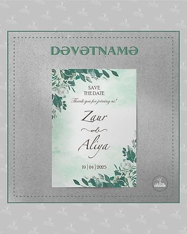 usta köməkcisi: Dəvətnamə dizaynı – “Save the Date” kolleksiyası 💌 Toy dəvətnamələri — 7