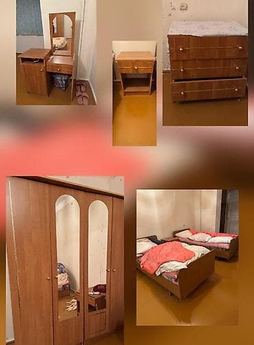 tumbucqa: Oğlan və qız üçün, İşlənmiş, Təknəfərlik çarpayı, Tumba, Dolab, Yazı masası — 1