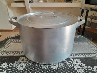кастрюля алюминиевая 50 литров цена: İşlənmiş, Aş qazanı, rəng - Gümüşü, Alüminium, 40 sm, SSRİ — 5