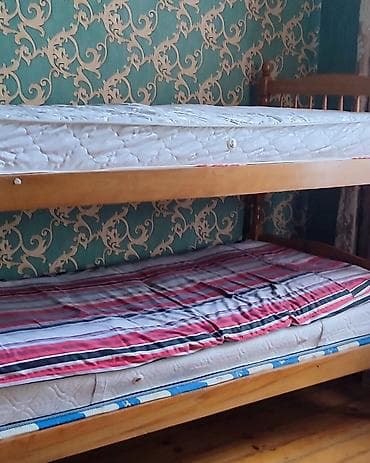 mini drel satilir: Oğlan və qız üçün, İşlənmiş, Çarpayı, Matras ilə, Siyirməsiz, Taxta — 3