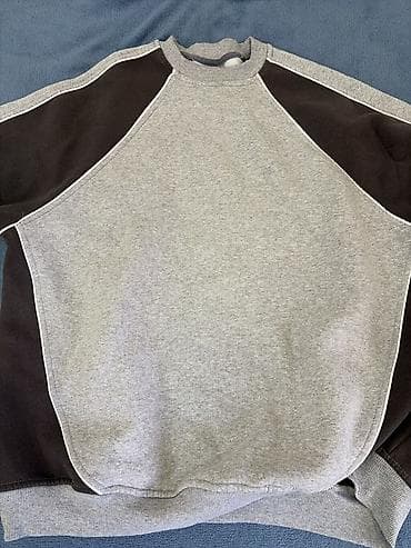 Личные вещи: Unisex sweatshirt - Rəng: boz gövdə, tünd qəhvəyi qol və yan — 4