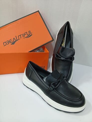 rezin botlar: Qadın loaferi – D’Beautiful ölçü 36_37_38_39_40 - Rəng: qara üst, ağ — 3