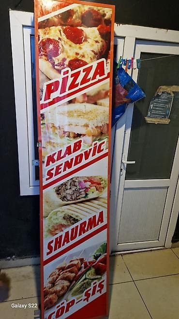 Рекламные щиты: İşıqlı reklam lövhəsi – Fast-food menyusu üçün Məhsul: ikiüzlü — 3