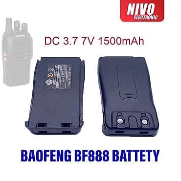 телефон fly li lon 3 7 v: Baofeng BF-888S üçün orijinal Li-ion batareya - Tutum: 1500 mAh - — 3