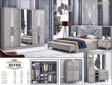 ТВ стенды: Двуспальная кровать, Шкаф, Трюмо, 2 тумбы, Новый — 1