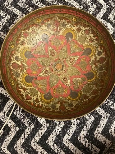 yag peci satilir: Boşqablar, 1 əd, rəng - Qızılı, Metal — 2