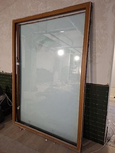 panorama pencere: Plastik pəncərə şəffaf şüşə. ölçüsü 150 × 215- Məhsul: Şüşə — 2