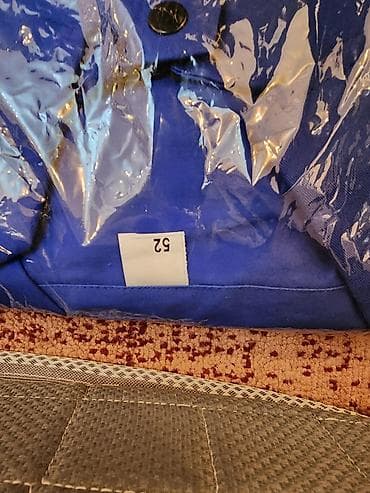 canta modelləri: Mavi rəngli kişi kostyumu – paketlənmiş halda. mavi kamizonlar 35 — 5