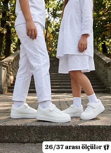 Rəng - Ağ Krossovkalar, Ölçü: 26, Uniseks