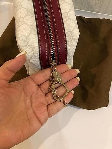 koja yubkalar: Gucci kosmetik çantası yeni - Rəng: açıq bej GG monoqram naxışlı — 8