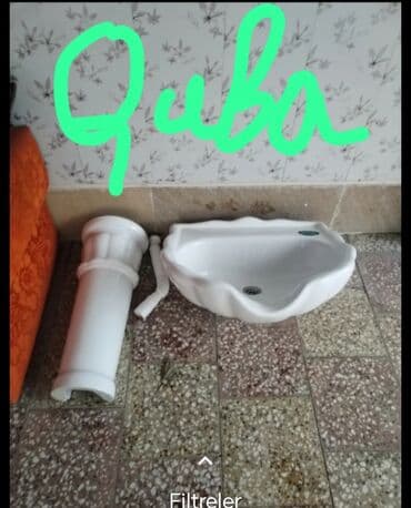 мастер по ремонту автоматических ворот: Keramik əl-üz yuma lavabosu və sütun ayaq dəsti - Material — 1