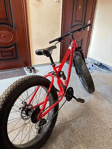formula velosiped: Crosser fatbike velosiped - Çərçivə: Alüminium, qırmızı rəng, tam — 4