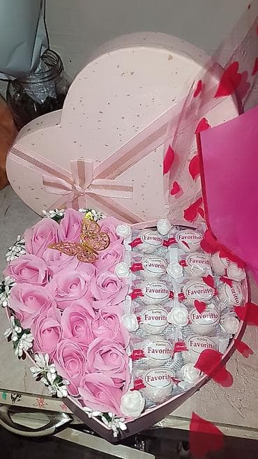 hediye karti: Hədiyyə qutusu, Yeni, rəng - Çəhrayı, Pulsuz çatdırılma — 2