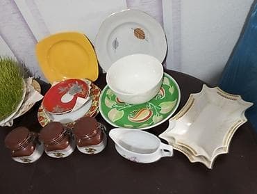 Столовая посуда: Mətbəx qab-qacaq dəsti – müxtəlif ölçü və formalarda keramik/porcelain — 1