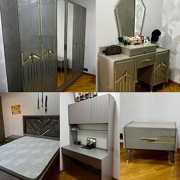 İkinəfərlik çarpayı, Termo, 2 tumba, Dolab, İşlənmiş — 1