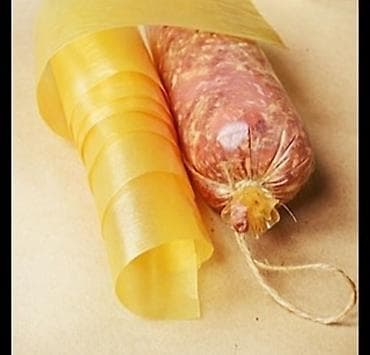 Kolbasa üçün sintetik qida qabığı – rulon və çubuq şəklində Məhsulun