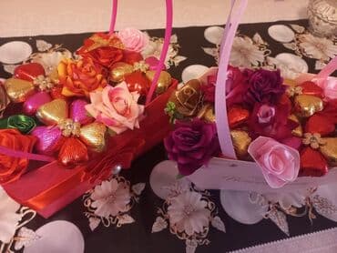 бусик на заказ: Bismillah isdenlen gül buketi Şokalad sebeti Şokalat sumkasi — 2