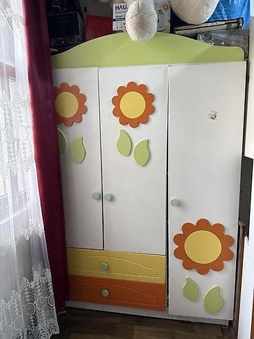 qarderob otagi: Oğlan və qız üçün, İkinəfərlik çarpayı, Dolab — 1