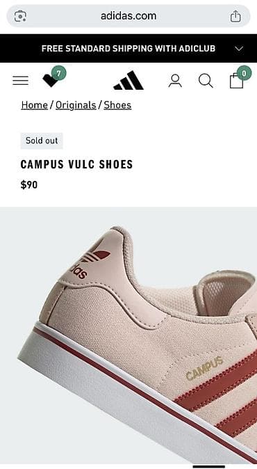 adidas 990: Məhsul: adidas Originals Campus Vulc Shoes Ölçü: EU: 42 US: M 9 / W — 3