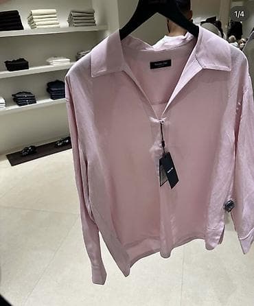 Massimo Dutti qadın köynəyi – açıq çəhrayı rəng. - Model: oversize — 3