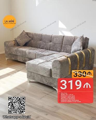 mebiler: Künc divan, Açılan, Bazalı, Parça, Şəhərdaxili pulsuz çatdırılma — 1