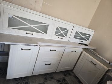 стиль прованс мебель: Mətbəx mebel dəsti - Üslub: klassik/kantri xətti, açıq ağ rəngli — 2