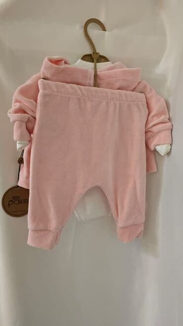 Yemək masaları, oturacaqları: Mini Pakel Organics körpə geyim dəsti - 3 parça: bodi, şalvar və — 2