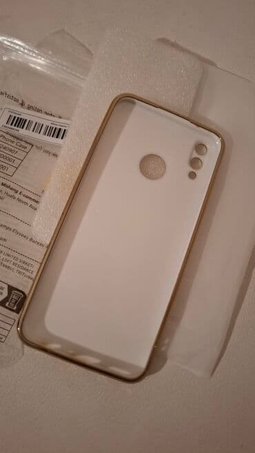 чехол samsung i9100: Məhsul: Huawei üçün zərif telefon qabı - Rəng: Ağ (qızılı kənar — 2