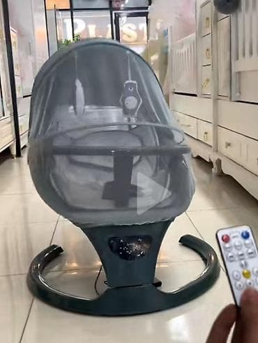 ev ucun yellencek: Uşaq üçün elektrikli beşik-çarx (avtomatik yelləncək) - Uzaqdan — 1