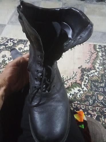 kisi ucun botlar: Məhsul: Qara kişi hərbi/taktiki üslubda bağlamalı botlar 41razmer — 6