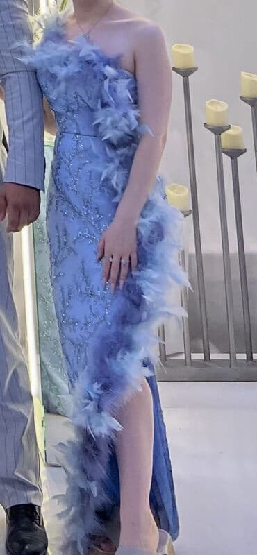 meqa maks: Məhsul: Mavi bəzəkli gecə/libas - Rəng: Açıq mavi, tünd mavi — 2