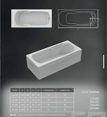 tulpan hamam ucun: Yeni Vanna, Akril, Ödənişli çatdırılma — 2