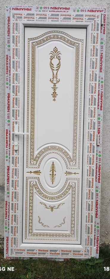 Plastik qapılar: Yeni Plastik qapı 70x200 sm Zamok və çərçivə ilə, Zəmanətli, Ödənişli quraşdırma, Ödənişli çatdırılma — 24