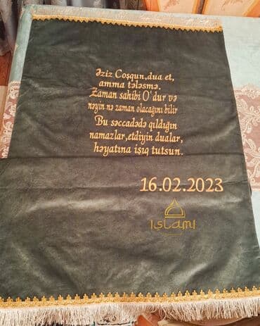 səccadə: Ad yazmali gozel seccadelerimiz. Her qiymete ve her dizainde her rengi — 4