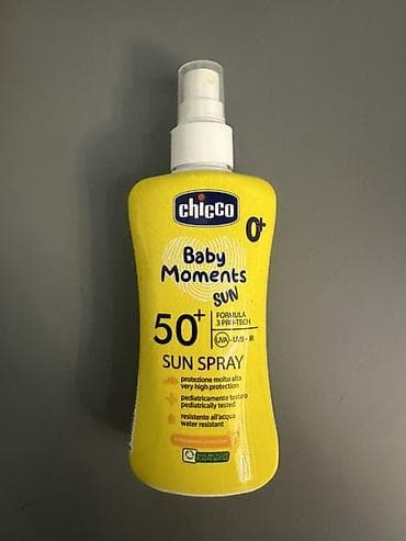 deri plas: Yenidir 2defe istifade olunub vso Chicco Baby Moments Sun Spray SPF — 1