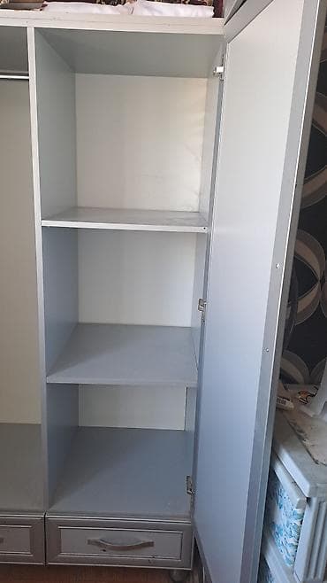 hamam ucun şkaflar: 2 qapılı, Siyirməli, Boz, Digər material, Açılan, Düz dolab — 2