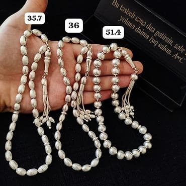 Aksesuarlar: Gümüş təsbeh kolleksiyası Qram- 9.5 AzN - Material: 925 ayar gümüş — 2