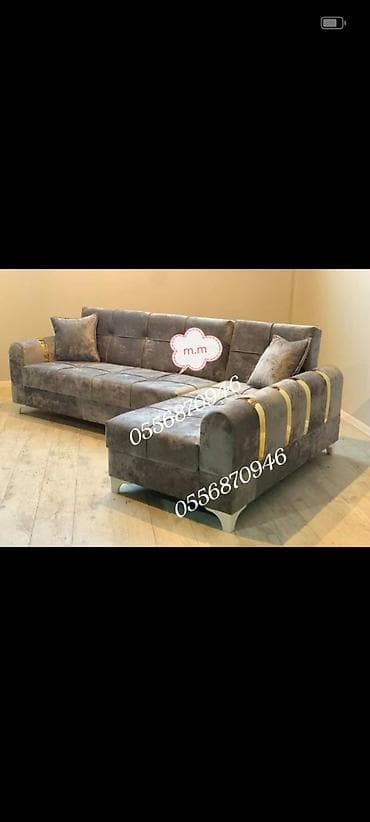 ps divan: Künc divan, Qonaq otağı üçün, Parça, Bazalı, Açılan, Kitab — 6