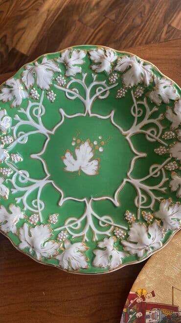 qedimi boşqablar: Boşqablar, 1 əd, rəng - Göy, Farfor — 2