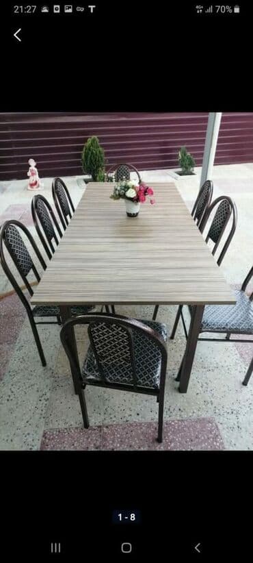 Masa və oturacaq dəstləri: Mətbəx üçün, Yeni, Açılan, Dördbucaq masa, 4 stul — 22