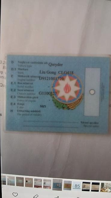 habilead teker: Liugong CLG418 qreyder Texniki xüsusiyyətlər: - Marka/model: Liugong — 4