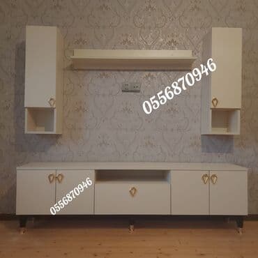 ders masaları: Yeni, Düz TV altlığı, Polkalı, Laminat, Azərbaycan — 1