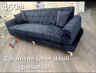 Divanlar: Divan, Açılmayan, Bazasız, Vеlur parça, Şəhərdaxili pulsuz çatdırılma — 1