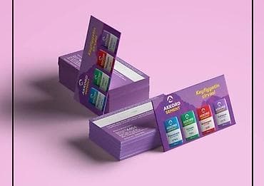 reklam ofisi: PVC plastik kartların çapı və dizaynı - Format: 86×54 mm (bank kartı — 2