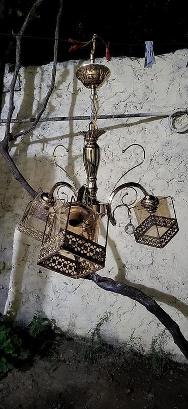 tavalar: Çılçıraq, 3 lampa, Metal — 1