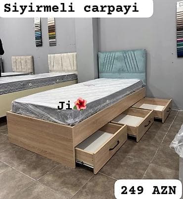 carpayi alti: Yeni, Təknəfərlik çarpayı, Matras ilə, Siyirməli — 1